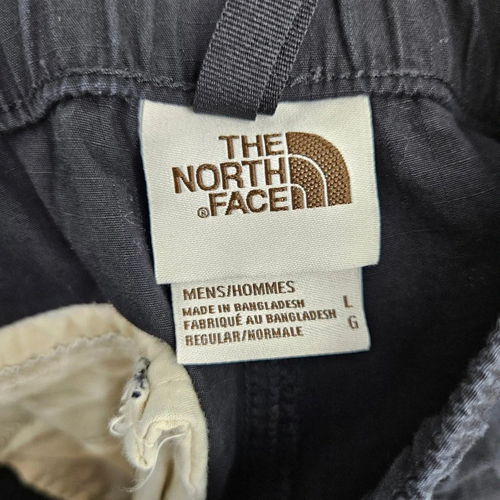 North Face Shorts Mens Large Belted Hiking Outdoor Black Travel Cargo